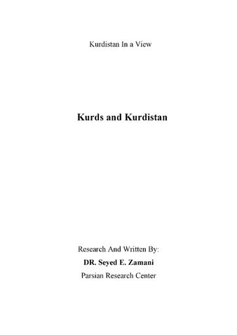 Kurds and Kurdistan