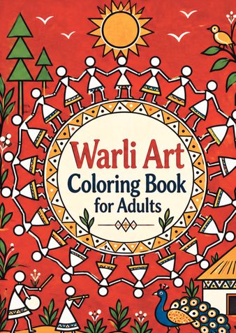 Warli Art Coloring Book for Adults