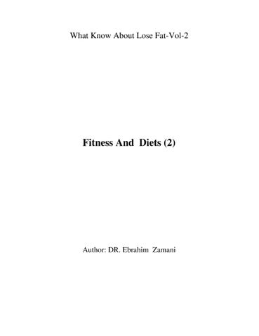 Fitness And  Diets (2)