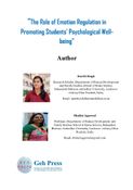 The Role of Emotion Regulation in Promoting Students' Psychological Wellbeing