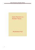 Some Theorems on Number Theory