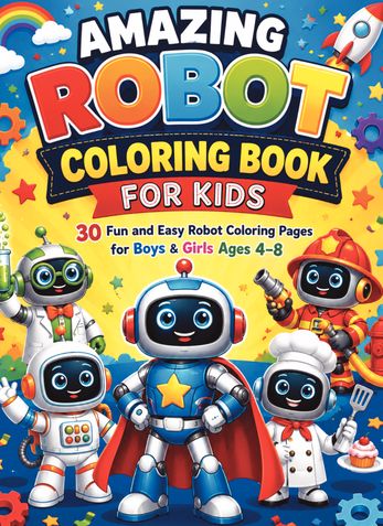 Amazing Robot Coloring Book for Kids