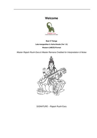 PDF Book - Best 47 Songs Lata mangeshkar & Asha bhosle (Ver 1.0)