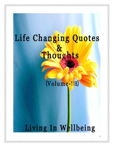 Life Changing Quotes & Thoughts (Volume 118)