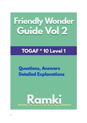 Friendly Wonder Book 2  For TOGAF10 Level 1