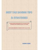 BEST TAX SAVING TIPS & STRATEGIES