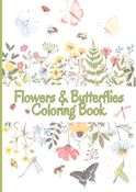 Flowers & Butterflies Coloring Book for Adults & Kids Large Print Designs