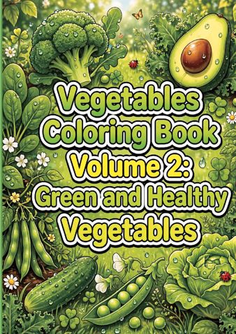 Kawaii Vegetables Coloring Book: 30 Bold and Easy Designs Volume 2