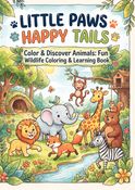 LITTLE PAWS HAPPY TAILS Color and Discover Animals: Fun wildlife coloring and learning book