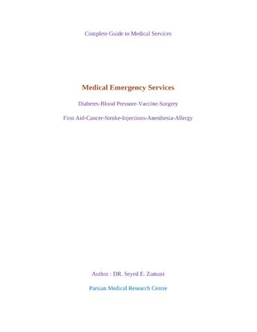Medical Emergency Services