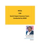 MCQs  FOR   Social Impact Assessor Exam - Conducted by NISM