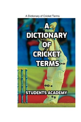 A Dictionary of Cricket Terms