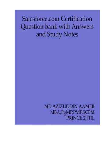 Salesforce.com Certification Question Bank with Answers and Study Notes