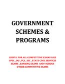 Government Schemes and Programs