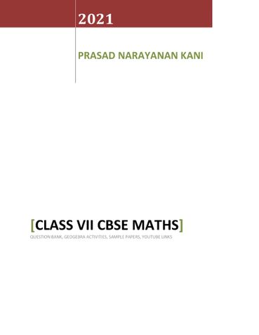 VII CLASS CBSE MATHS