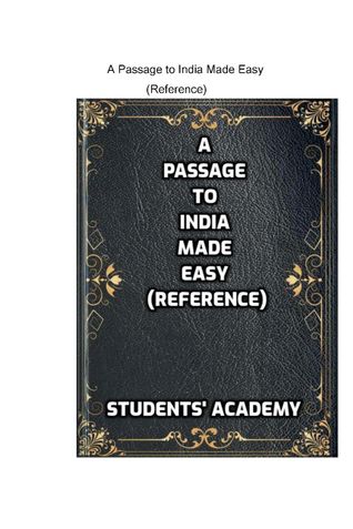 A Passage to India Made Easy (Reference)