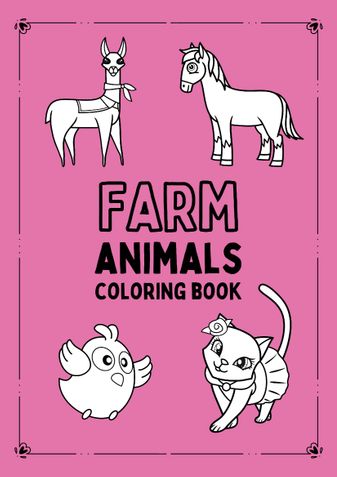 Farm Animals Colouring Book