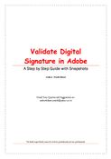 Validate Digital Signature in Adobe