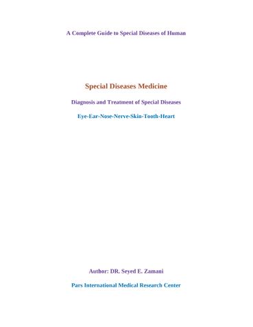Special Diseases Medicine