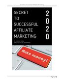 Secret To Successful Affiliate Marketing 2020