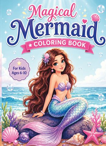 Magical Mermaid Coloring Book