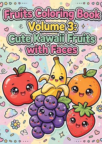 Kawaii Berry Friends Coloring Book - Volume 3