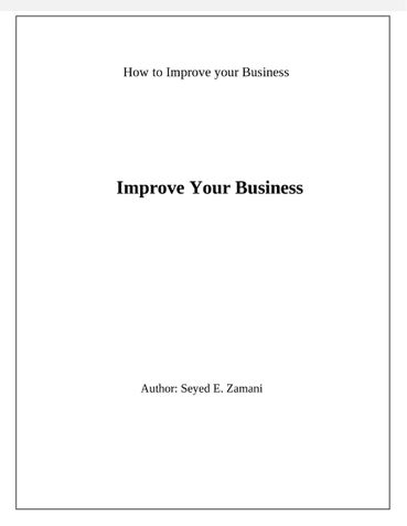 Improve Your Business