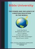 The Power and Influence of Christian Education in the World, 2025