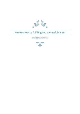 How to attract a fullfilling and successful career