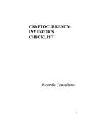 CRYPTOCURRENCY: INVESTOR’S CHECKLIST