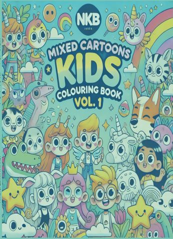 NKB Mixed Cartoons Kids Colouring Book