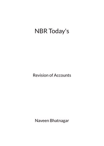 NBR Today Revision of Accounts