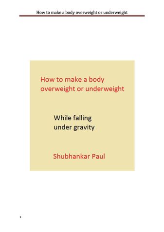 How to make a body overweight or underweight