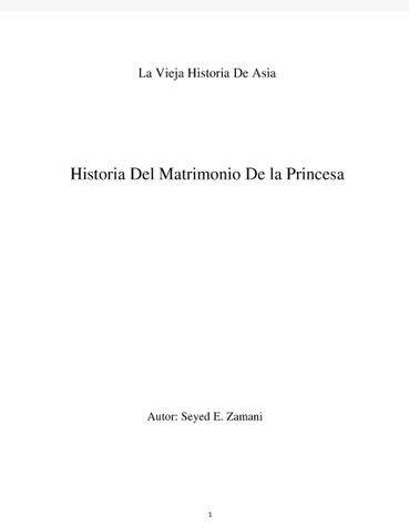Historia Del Matrimonio De la Princesa