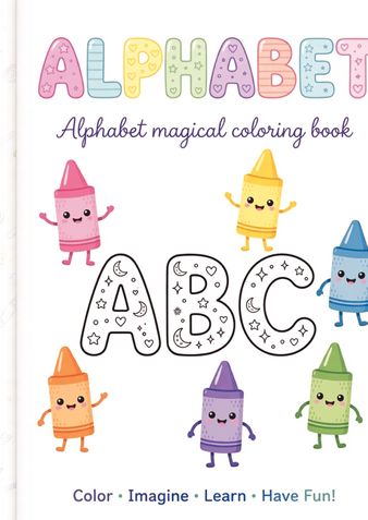 Alphabet magical coloring book