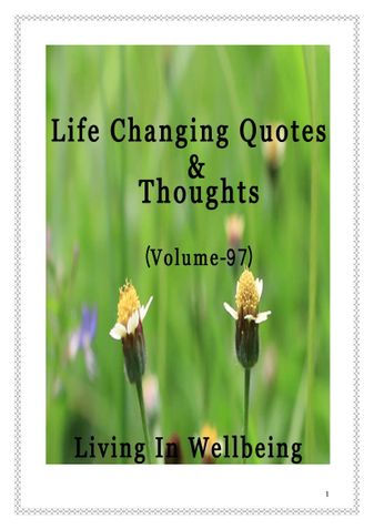 Life Changing Quotes & Thoughts (Volume 97)