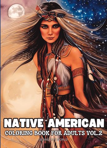 Native American Coloring Book for Women Vol.2
