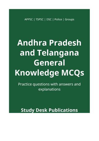 Andhra Pradesh and Telangana General Knowledge MCQs (English)