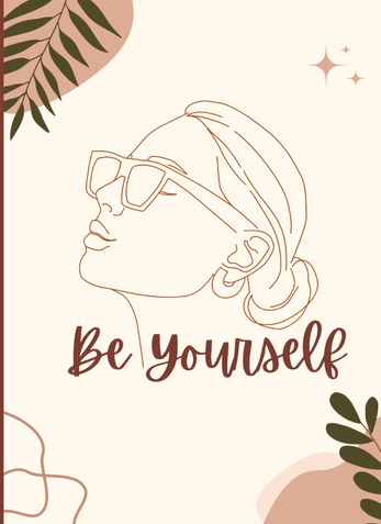 "Be Yourself: Discovering Your Inner Voice" - Writing Journal, 90 GSM, 100 Ruled pages, Paperback