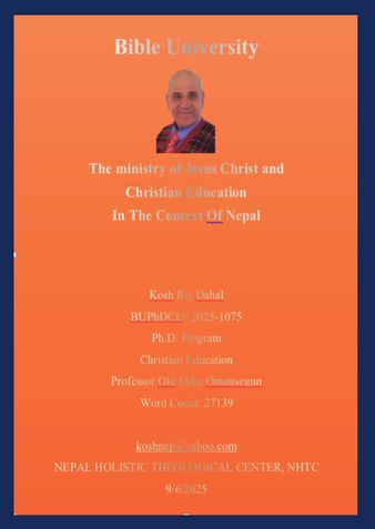 The Ministry of Jesus Christ and Christian Education , 2025.