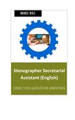 Stenographer secretarial Assistant