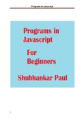 Programs in Javascript