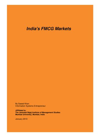 India's FMCG Markets