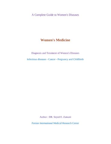 Women's Medicine
