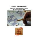 Sudoku Puzzle Secrets: Learn How to Solve Sudoku Puzzles