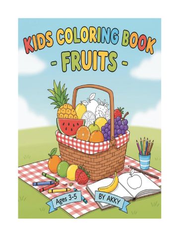 KIDS COLORING BOOK -FRUITS-