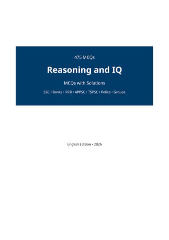 Reasoning & IQ MCQ (English)