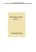 On Number Theory (Part V)
