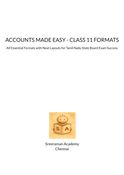 Accounts made easy - Class 11 Formats