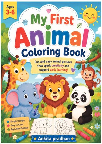 My first animal coloring book